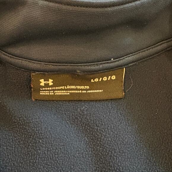 Under Armour Sweatshirt Mens Large Blue Loose 1/4 Zip Fleece Lined Performance - Picture 6 of 10